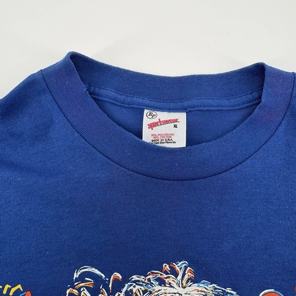 Vintage Fremont St Old Las Vegas Nevada XL Blue T-Shirt Sportswear Single Stitch